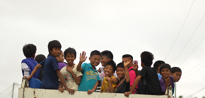 Group of Kids on Truck