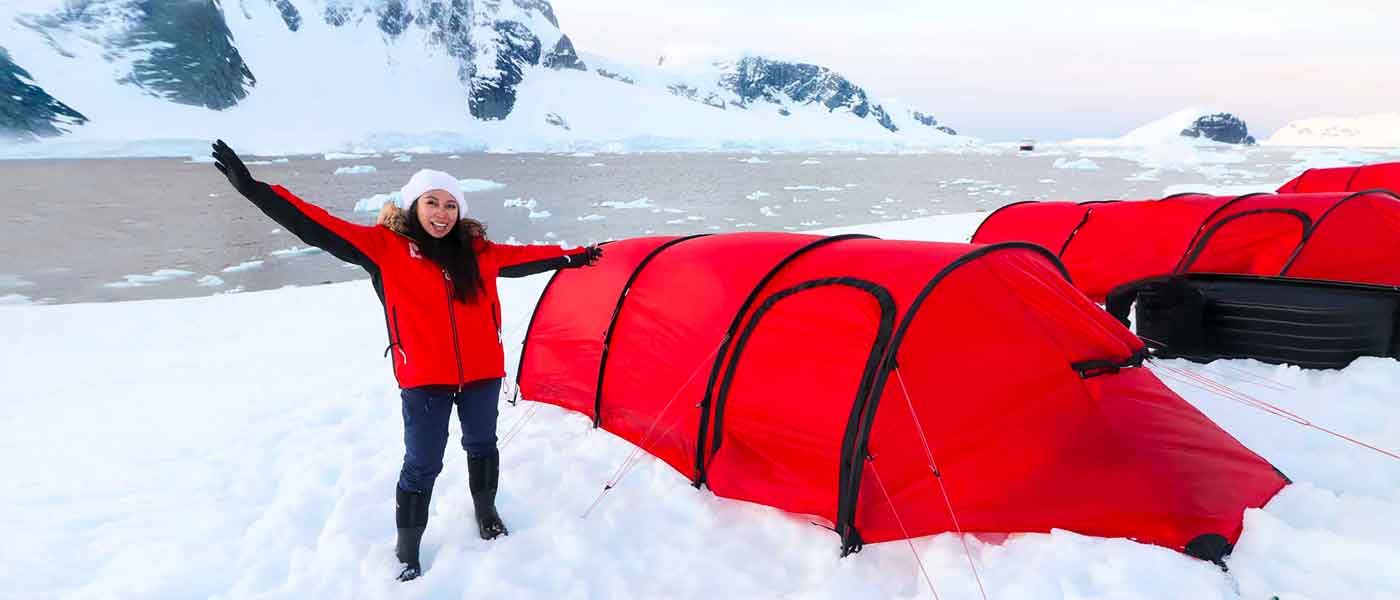 Camping in Antarctica