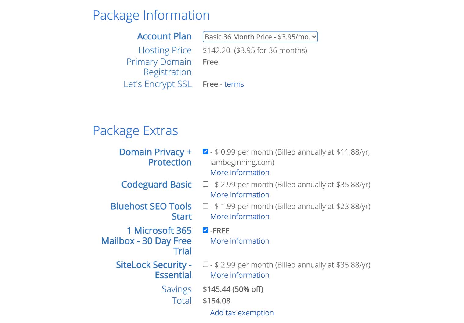 How to Start a Travel Blog: Billing Page