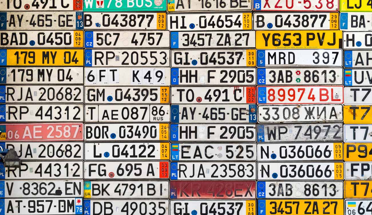 Europe License Plates