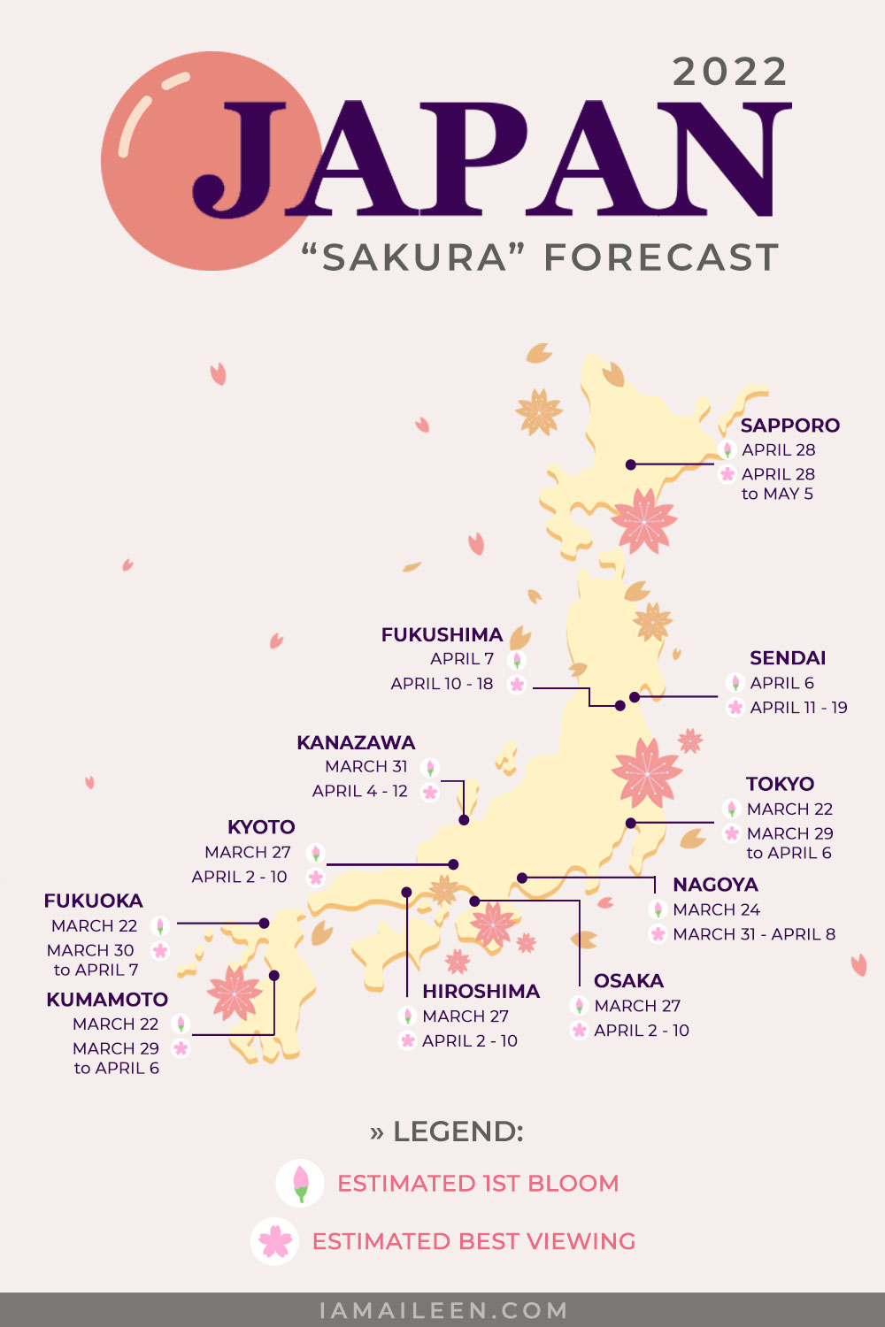 Japan Cherry Blossom Forecast 2022