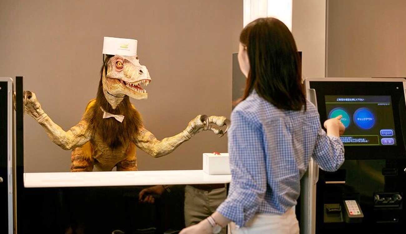 Robot Dinosaur Receptionist