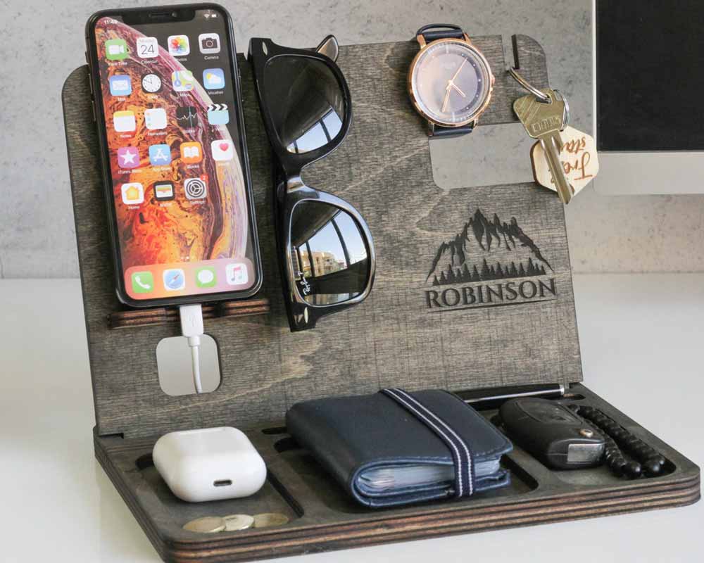Valentines Gift Ideas for Him: Personalized Universal Docking Station