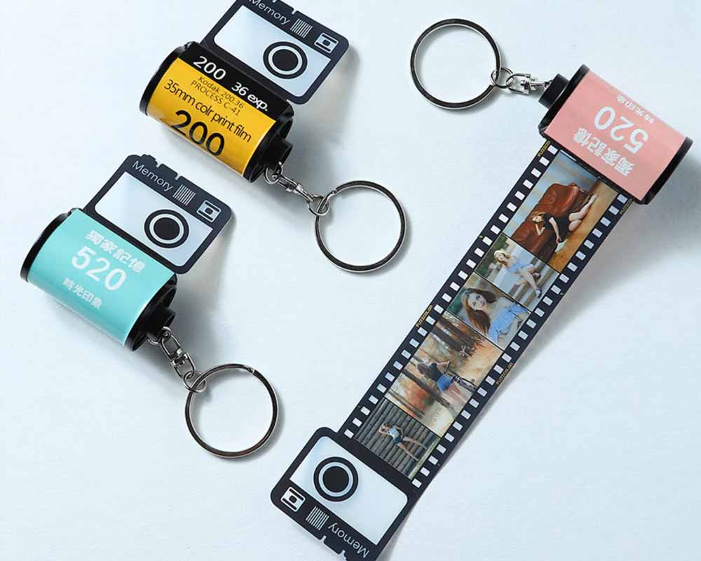 Valentines Day Gift Ideas: Personalized Photo Film Roll Keychain