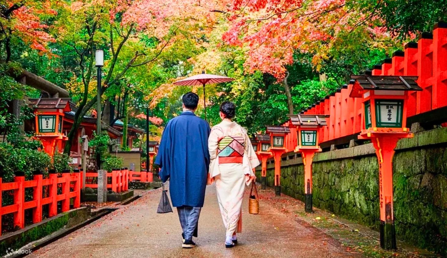 Dress Up in a Kimono during Autumn. inJapan