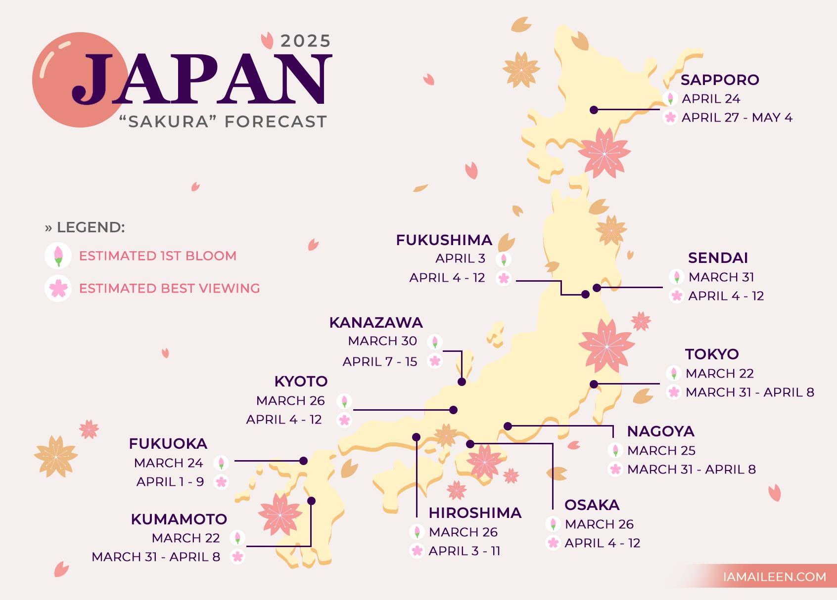 Japan Cherry Blossom Forecast 2025 : Cherry Blossom Japan 2025