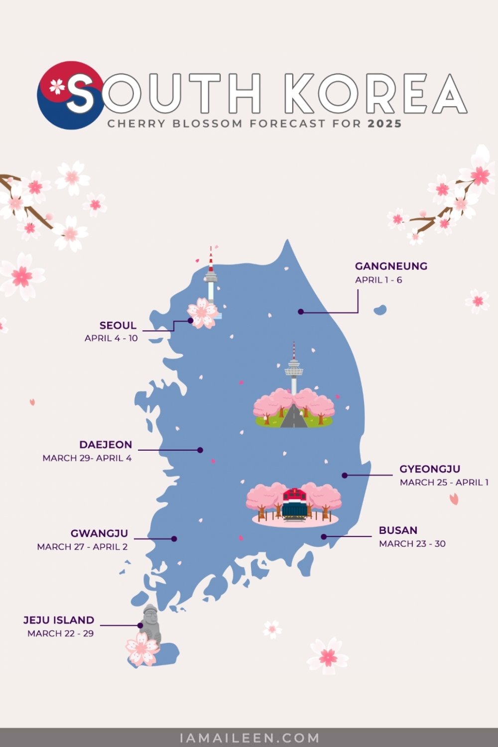 2025 South Korea Cherry Blossom Forecast
